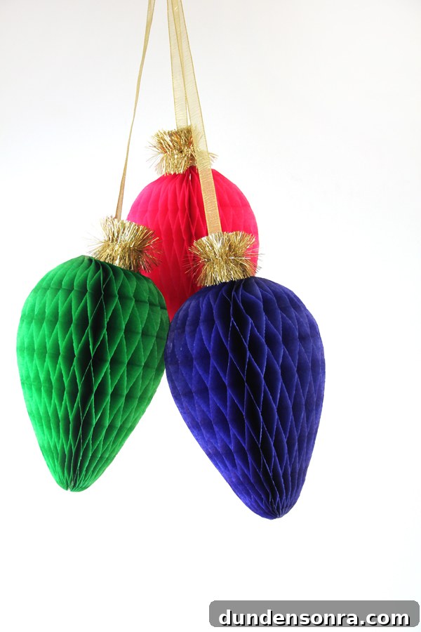 DIY Honeycomb Christmas Bulbs | Studio DIY