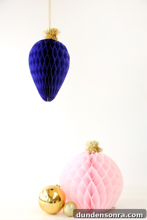 Clustered honeycomb ornaments