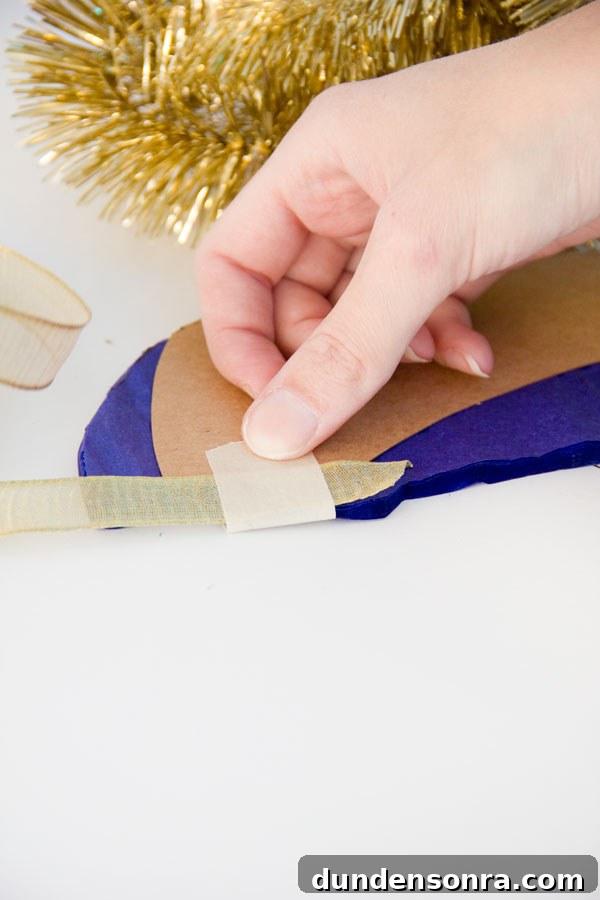 Ribbon taped inside
