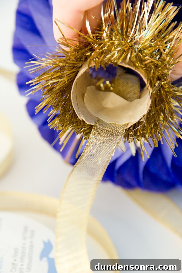 Securing the gold topper to the bulb