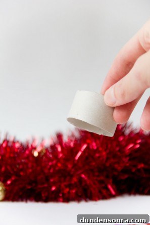 DIY Tinsel Napkin Rings