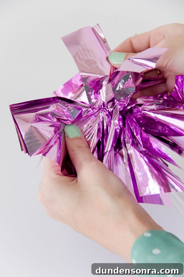 DIY Fringe Mylar Poms | Studio DIY 