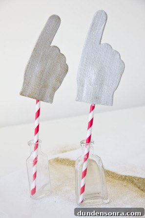 Make Glitter Foam Fingers: DIY Craft Tutorial for Cheer Props 7 DIY Foam Fingers for the Super Bowl