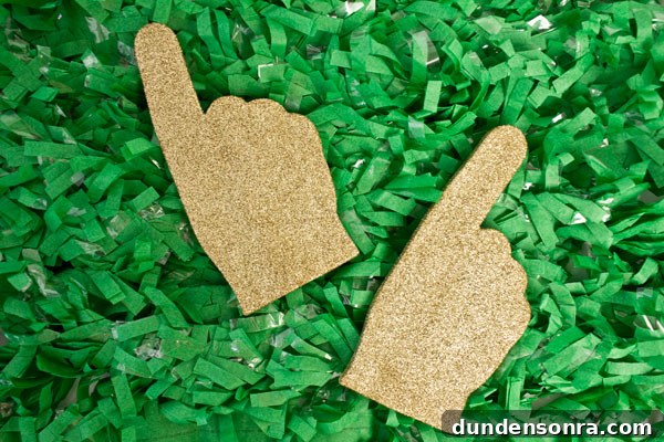 Make Glitter Foam Fingers: DIY Craft Tutorial for Cheer Props 8 DIY Mini Glitter Foam Fingers