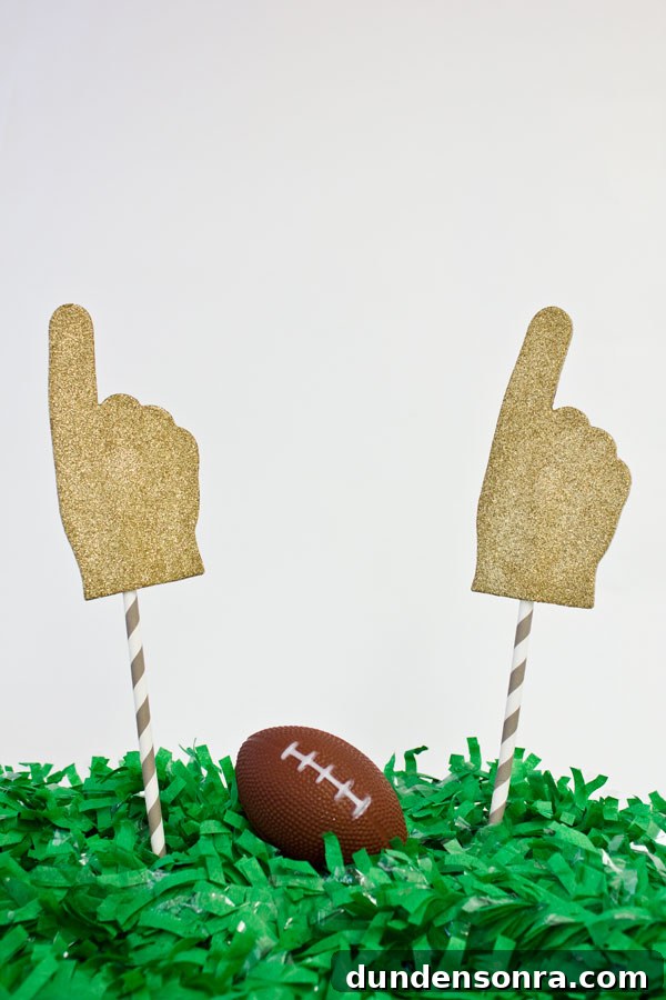 Make Glitter Foam Fingers: DIY Craft Tutorial for Cheer Props 9 DIY Glitter Foam Fingers for the Super Bowl