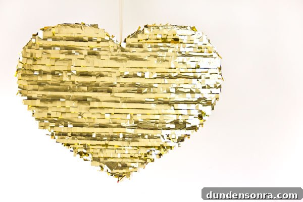 DIY Gold Heart Piñata Tutorial: Step-by-Step Guide for Parties 2 DIY Gold Heart Pinata