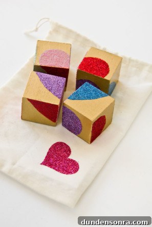 Glitter Block Puzzle Valentines: DIY Step-by-Step Craft Guide 11 DIY Wooden Block Puzzle Valentine