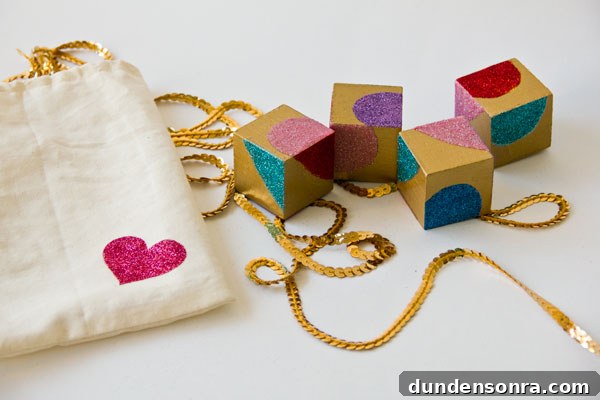 Glitter Block Puzzle Valentines: DIY Step-by-Step Craft Guide 13 Glittery Wooden Block Puzzle Valentines