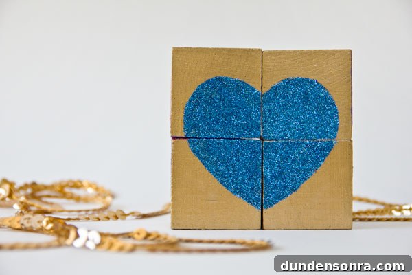 Glitter Block Puzzle Valentines: DIY Step-by-Step Craft Guide 14 DIY Glitter Block Puzzle Valentine