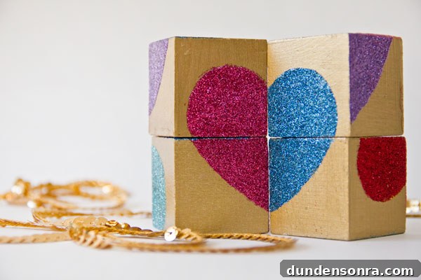 Glitter Block Puzzle Valentines: DIY Step-by-Step Craft Guide 15 Glitter Block Puzzle Valentine DIY