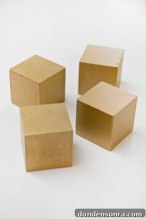 Gold Wooden Block Puzzle Valentine