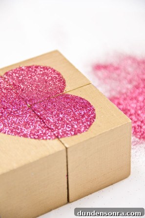 Glitter Block Puzzle Valentines: DIY Step-by-Step Craft Guide 9 DIY Glitter Heart Blocks